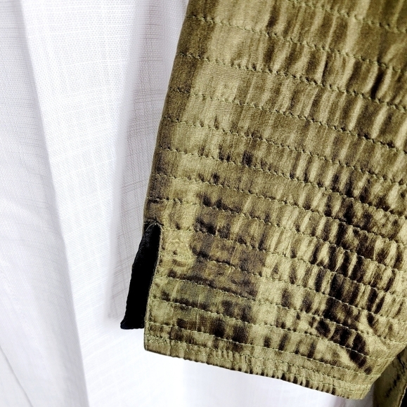 Mirasol Floral Embroidery Long Line 100% Silk Tunic Jacket Women's Size XL - Picture 7 of 8